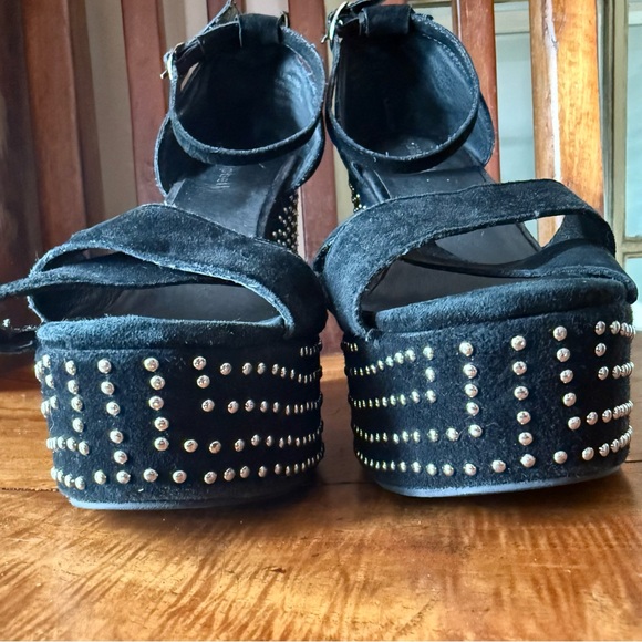 Jeffrey Campbell Studded Platform Wedges – Black Suede – Women’s 8.5 - Picture 9 of 16